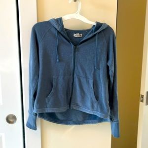 Toad&Co grayish blue lite sweatshirt zipped hoodie